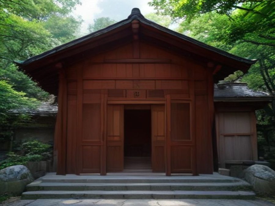 村花论坛的界面在手机与电脑上同时展示，暖金色调，背景是模糊的社区讨论墙，画面柔和明亮